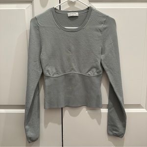 Aritzia Babaton Sculpt Knit Empire Longsleeve